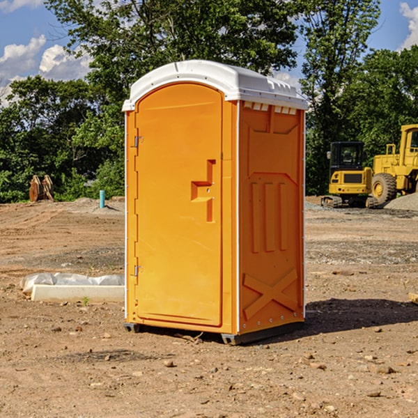 can i customize the exterior of the portable restrooms with my event logo or branding in Grayson